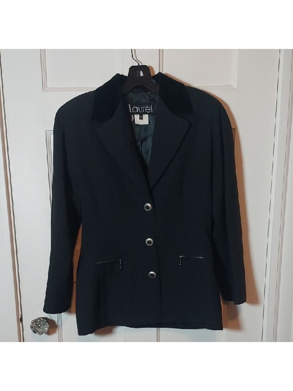 Vintage 80s Laurel Wool Equestrian Blazer Size 38